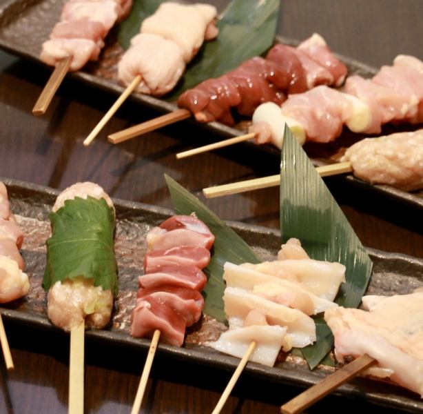 Various types of skewers 150 yen including tax