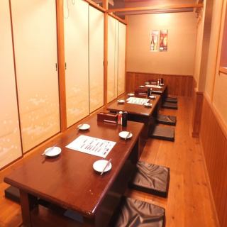 The horigotatsu seating can be made into a completely private room.※ The seat is 2 hour system.