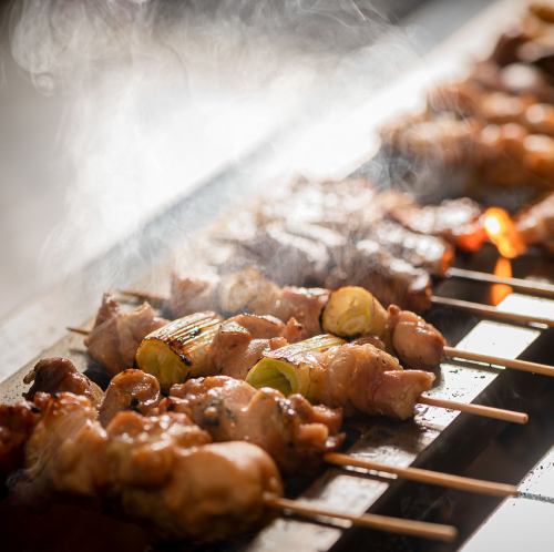 Charcoal-grilled authentic yakitori