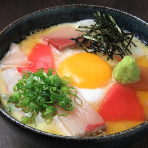 Seafood tororo rice bowl set meal