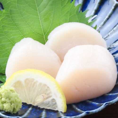 北海道産ホタテの刺身