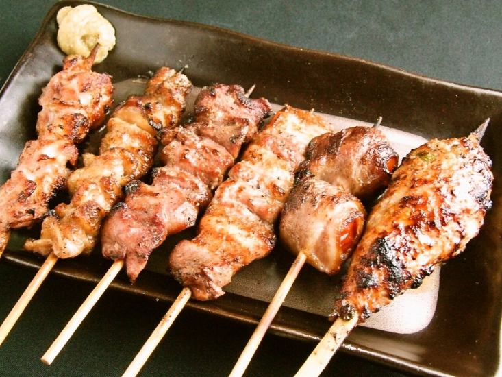 Delicious skewers grilled over charcoal ♪ We use carefully selected chicken from Chiran in Kagoshima ♪