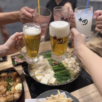 【120分飲み放題付/TAIKO PREMIUMコース】もつ鍋/焼き鳥おまかせ6種類など＜全8品＞5000円(税込)