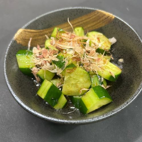 Garlic flavored cucumber