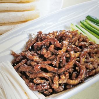 豚肉細切り甜麺醤炒め