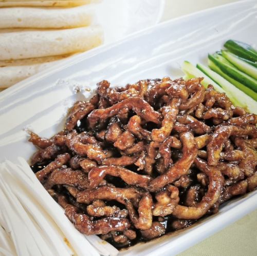 豚肉細切り甜麺醤炒め