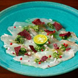 Fresh fish carpaccio