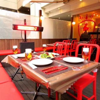 Churrasco at the open terrace seats with a sense of openness!