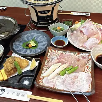 【国産とらふぐ】万福◎七輪焼きコース7800円(税込)