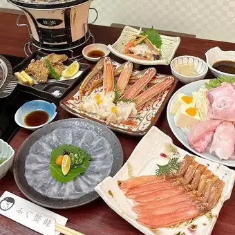 【河豚&蟹】海の神コース14900円(税込)