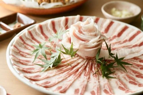 【王道】あぐー豚バラ肉　しゃぶしゃぶコース