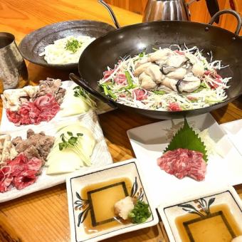 [Banquet ◎] Specialty!! All 5 dishes including oyster cooked meat “All-you-can-drink oyster cooked meat included” / 4,980 yen (tax included)