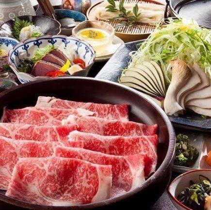 肉宴会★3H飲み放題×料理8品4000円★上州牛肉寿司＆豚・牛しゃぶしゃぶ!贅沢リッチ肉宴会コース