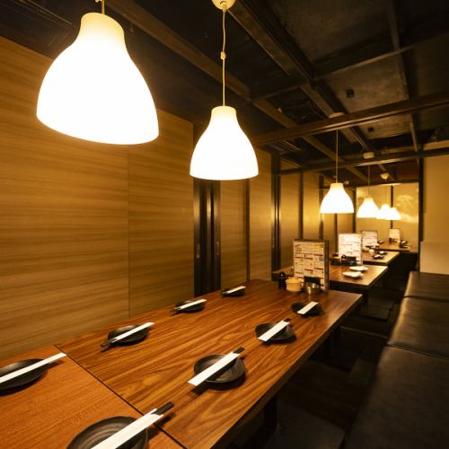 個室総数：12部屋の空間は最大70名様までご利用可能！