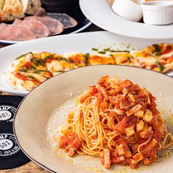 ◇◆人気◆◇スタンダードコースB♪《本日のパスタやメインに加えこだわりpizzaまで》3500円