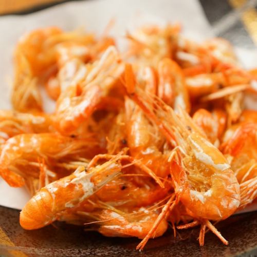 [Kochi] Deep-fried river shrimp Niyodo River Sansho salt