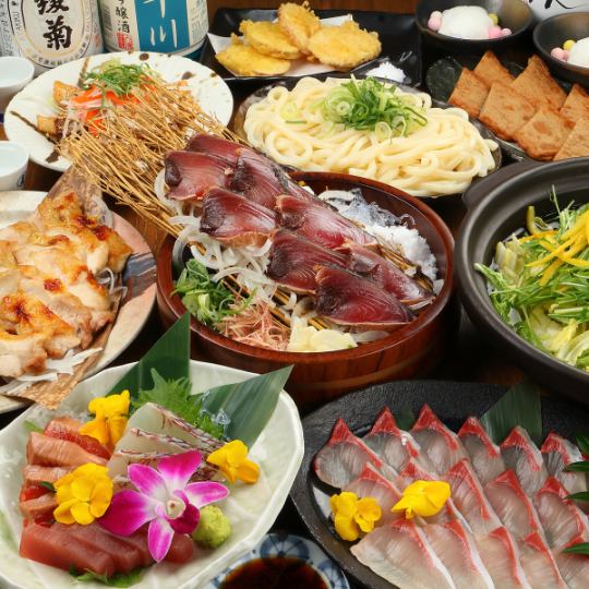 [Shikoku Enjoyment Course] Exquisite Iyo Mejiro Shabu-shabu and Awaodori Chicken (9 dishes in total) 5500 yen → 5000 yen ◆ 2 hours all-you-can-drink included