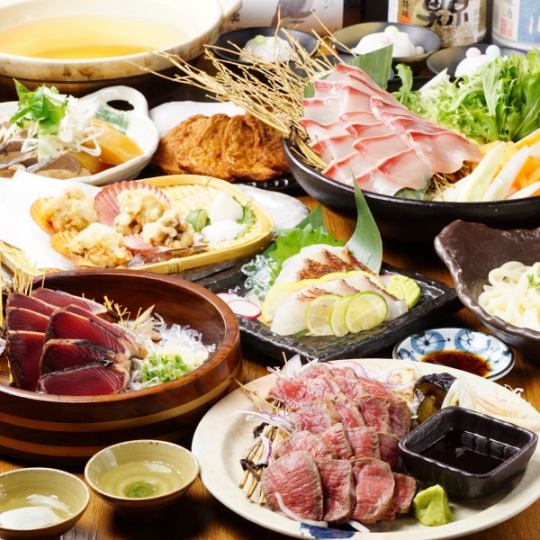 Immediately at Akashi Station! Banquet maximum 40 people ★ Private room banquet and premium all-you-can-drink Shikoku sake, all-you-can-drink all-you-can-drink!