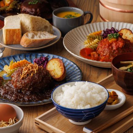 【選べるメインの食べ放題プラン】メインが選べるコース［ハンバーグ180g］2,860円 (税込)