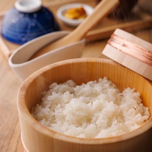 ご飯へのこだわり【ふっくらとした食感と甘み】
