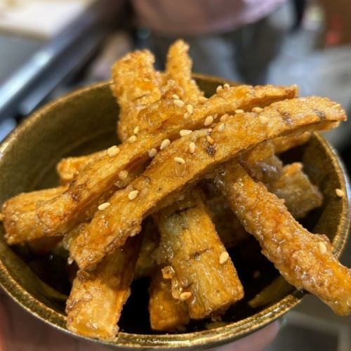 ゴボウ甘辛揚げ