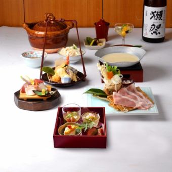 繽紛懷石料理套餐（夏季）～京都日吉豬肉豆漿火鍋～ 6,000日圓（含稅）