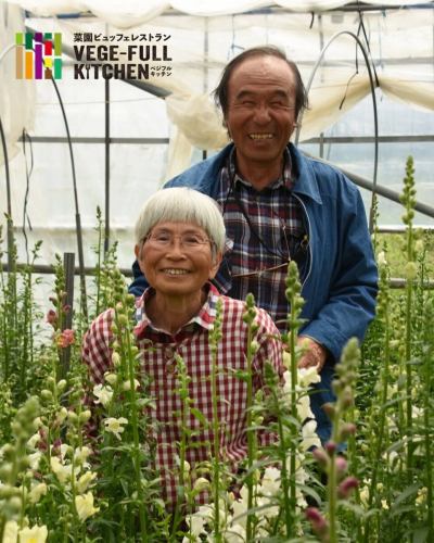 【豊丘村の農家さん紹介】

-------------
👩‍🌾🧑‍🌾原さんご夫婦
\じゃがいも🥔、たまねぎ🧅、ミニトマト🍅を主に出荷してくださっています/
他にも菊やキンギョソウの栽培をされていて、
お花をお店に飾らせていただくこともあります🌼
-------------

天竜川が形成する特徴的な河岸段丘の中段に
ご自宅と広い畑を持つ原さん。
ハウス・露地でいろいろな野菜の栽培を
されていらっしゃいます🌱

ベジフルキッチンで年間を通して大量に使用する
じゃがいもや玉ねぎなどを
たくさん出荷してくださっています🥔🧅

また、夏野菜として大人気のミニトマトも
今年は５種類100本ほど苗を植えて、
「色々な種類をお客様に食べ比べていただけるように」と
手間をかけて育ててくださっています🍅

原さんは農業の大ベテランで、
日々、栽培に関する知識を深めるため
勉強会などにも参加され、
ご自身の育てる野菜やお花の品質向上に努めていらっしゃるそうです✨

「お花もっていくかい？」とキンギョソウの中に入って
笑顔で収穫される姿がとても素敵でした💓

お食事を楽しみながら、
農家さんのお顔も思い浮かべていただけたら嬉しいです☺️

✼••┈┈••✼••┈┈••✼••┈┈••✼••┈┈••✼ 
ベジフルキッチンは
 豊丘村の新鮮な野菜や果物が 
たっぷり取れるビュッフェスタイルの 
菜園ビュッフェレストラン 
﹍ ﹍ ﹍ ﹍ ﹍ ﹍ ﹍ ﹍ ﹍ 
ベジフルキッチン VEGE-FULL KITCHEN 
﹉ ﹉ ﹉ ﹉ ﹉ ﹉ ﹉ ﹉ ﹉ 
南信州唯一の日本野菜ソムリエ協会認定店です🥗

@道の駅南信州とよおかマルシェ 
長野県下伊那郡豊丘村神稲12410 
☎️0265-48-8063

#ベジフルキッチン
#野菜ビュッフェ
#道の駅とよおかマルシェ
#豊丘村
#日本野菜ソムリエ協会認定店