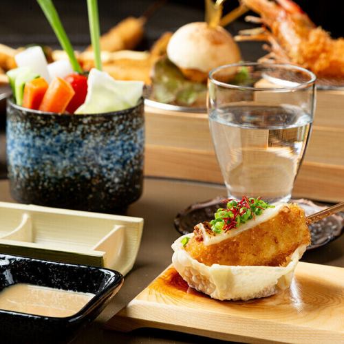 お酒との相性も◎こだわりの珍しい串カツメニュー
