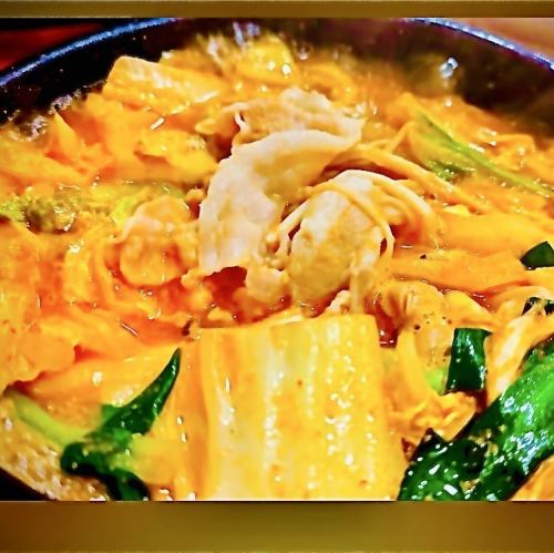 豚バラにんにくキムチチゲ