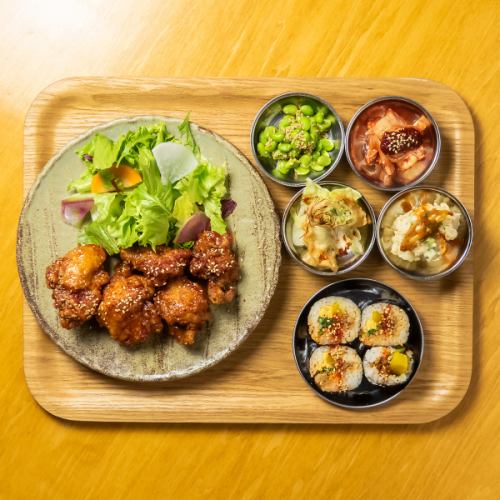 豐盛的楊柳雞套餐！
