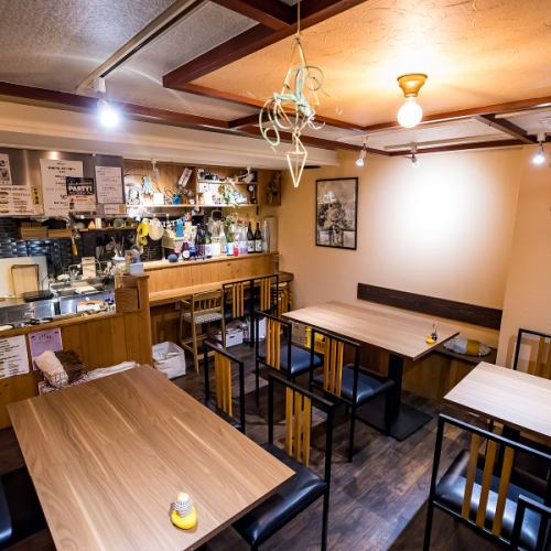 お洒落な店内で味わう