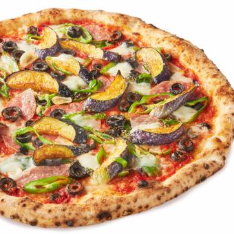 Fried eggplant and salami Calabrese