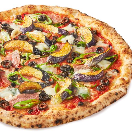 Fried eggplant and salami Calabrese