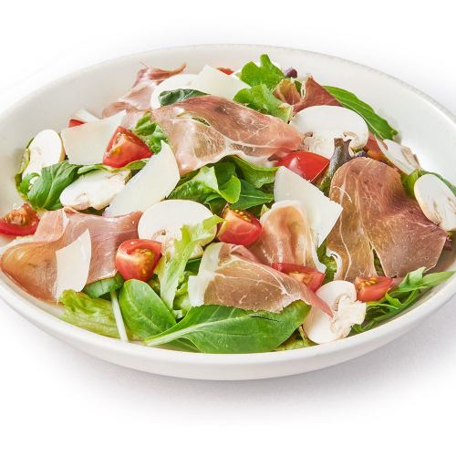 Prosciutto and mushroom salad