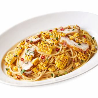 Grilled corn and chicken peperoncino