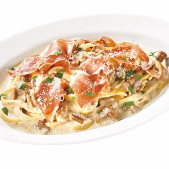 生ハムのカルボナーラ スパゲッティ