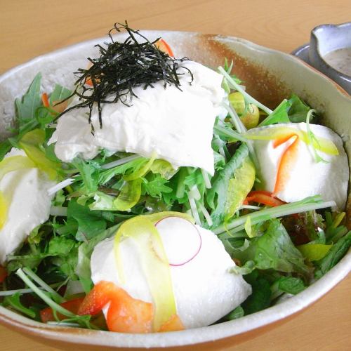 Salad with tofu