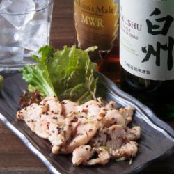 大山鶏の葱塩炙り