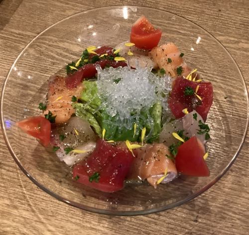 お魚カルパッチョ　(ミックス・まぐろ・サーモン・かんぱち)