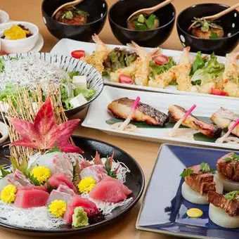 【2時間飲み放題付】和～なごみ～コース◆お造り・旬魚の焼物・海老のチリマヨネーズなど