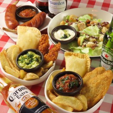 【2時間飲み放題付き】MOAIの飲み放題付きコース料理　5000円税込