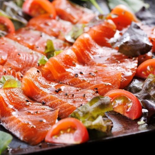 Hachimantai salmon carpaccio