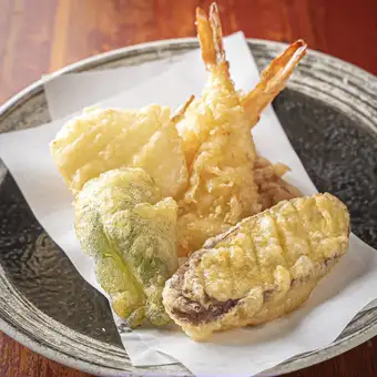 海老天と野菜天
