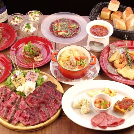 ★忘年会★【熟成師厳選】おすすめ『極上熟成肉２部位食べ比べコース』（冬季限定！鍋料理付き）