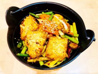 豚肉と豆腐の辛味仕上げ