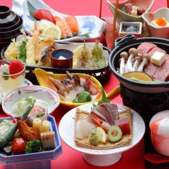 <午餐和晚餐OK！> [含120分钟无限畅饮] 极张海山套餐（共11道菜品）5,000日元（含税）