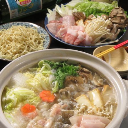 [Until March] Okinawa soba broth and vegetable hotpot course! 4,000 yen