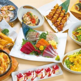企業接待や会食にオススメ！【2.5Hプレミアム飲み放題付】豪華刺身5点盛り付き全9品6,000円！