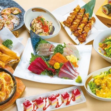 企業接待や会食にオススメ!【2.5Hプレミアム飲み放題付】豪華刺身5点盛り付き全9品6,000円!