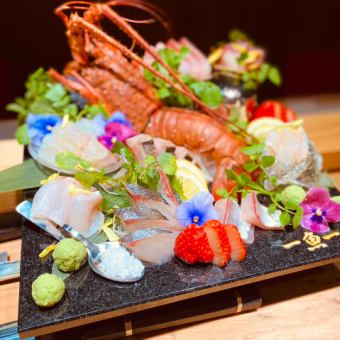 【出張・観光】関アジ,関サバ,大分和牛ステーキ,蒲江産伊勢海老…大分堪能コース〈花〉13200円